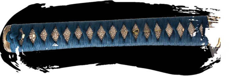 Tsuka en seda japonesa Nando con hishigami